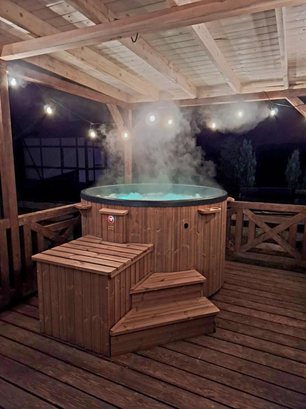 Pastelowy Domek Z Balia Elektryczna Z Jacuzzi Zalakowo Extérieur photo